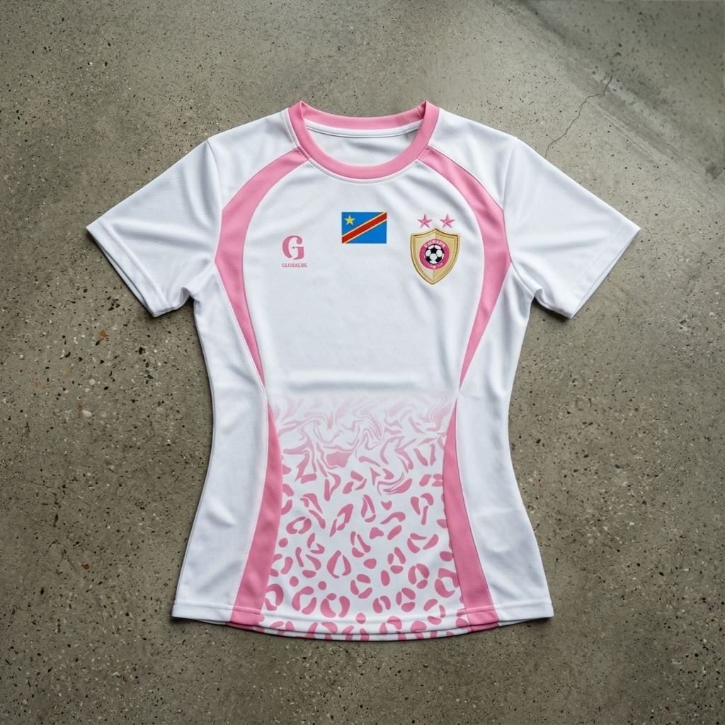DR Congo Leopard Football Jersey - White